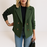 Marta - Elegáns Kabát Kötött Ujjakkal