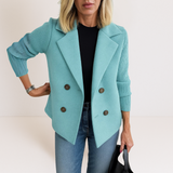 Marta - Elegáns Kabát Kötött Ujjakkal