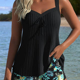Serafina - Csíkos Tankini Bikinialsóval Két Részben
