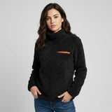Puha fleece pulóver cipzáros zsebbel