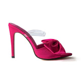 Magas sarkú slingback cipők masnival