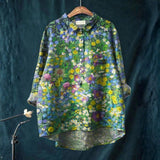 Inês - Vintage Virágmintás Casual Ing