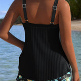Serafina - Csíkos Tankini Bikinialsóval Két Részben
