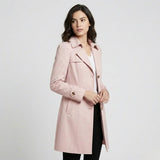 Elegáns pamut keverék trench coat testhez simuló fazonban