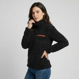 Puha fleece pulóver cipzáros zsebbel