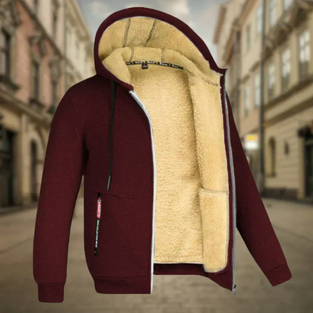 Lourenço - Fleece Kapucnis Pulóver Férfiaknak