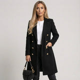 Hosszú trench coat puha poliészter keverékből állítható övvel