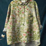 Georgina - Vintage Virágos Állatos Casual Ing