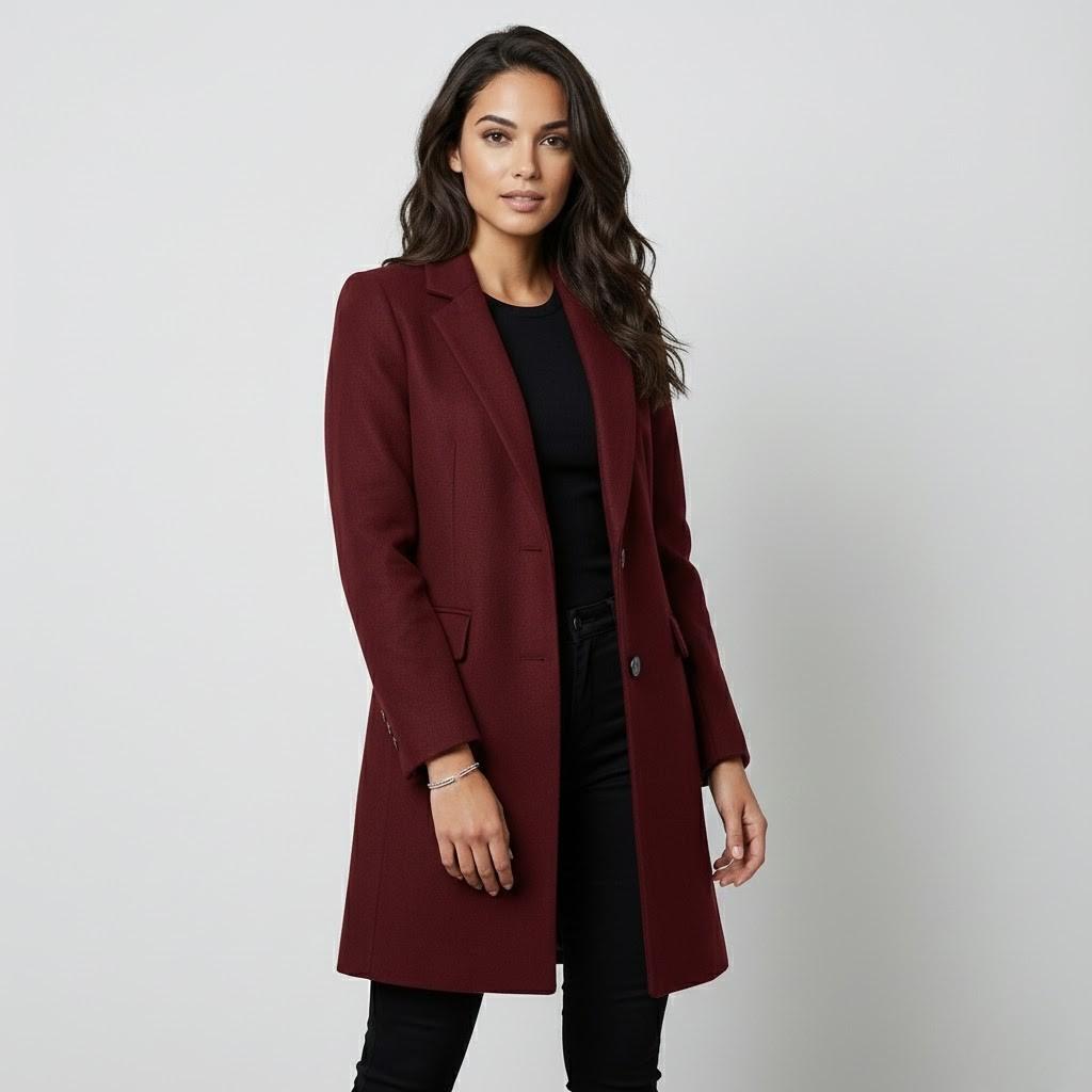 Strukturált trench coat egyenes szabásban, időtlen stílusban