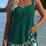 Serafina - Csíkos Tankini Bikinialsóval Két Részben