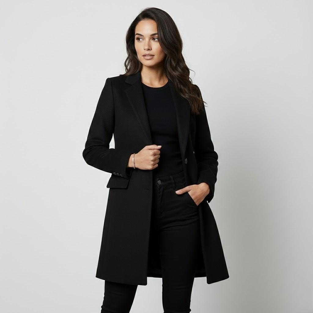 Strukturált trench coat egyenes szabásban, időtlen stílusban