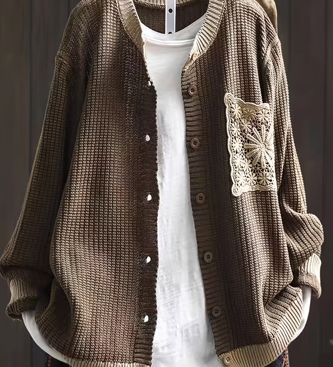 Marcelina - Kötött Kabát Zsebekkel