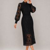 Emika | Romantikus maxi ruha állógallérral