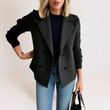 Marta - Elegáns Kabát Kötött Ujjakkal
