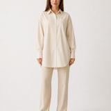 Hosszú oversized ing klasszikus gallérral