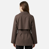 Hosszú ujjú trench coat, övvel és dupla gombolással
