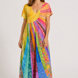 Malvína | Színes mintás laza boho ruha