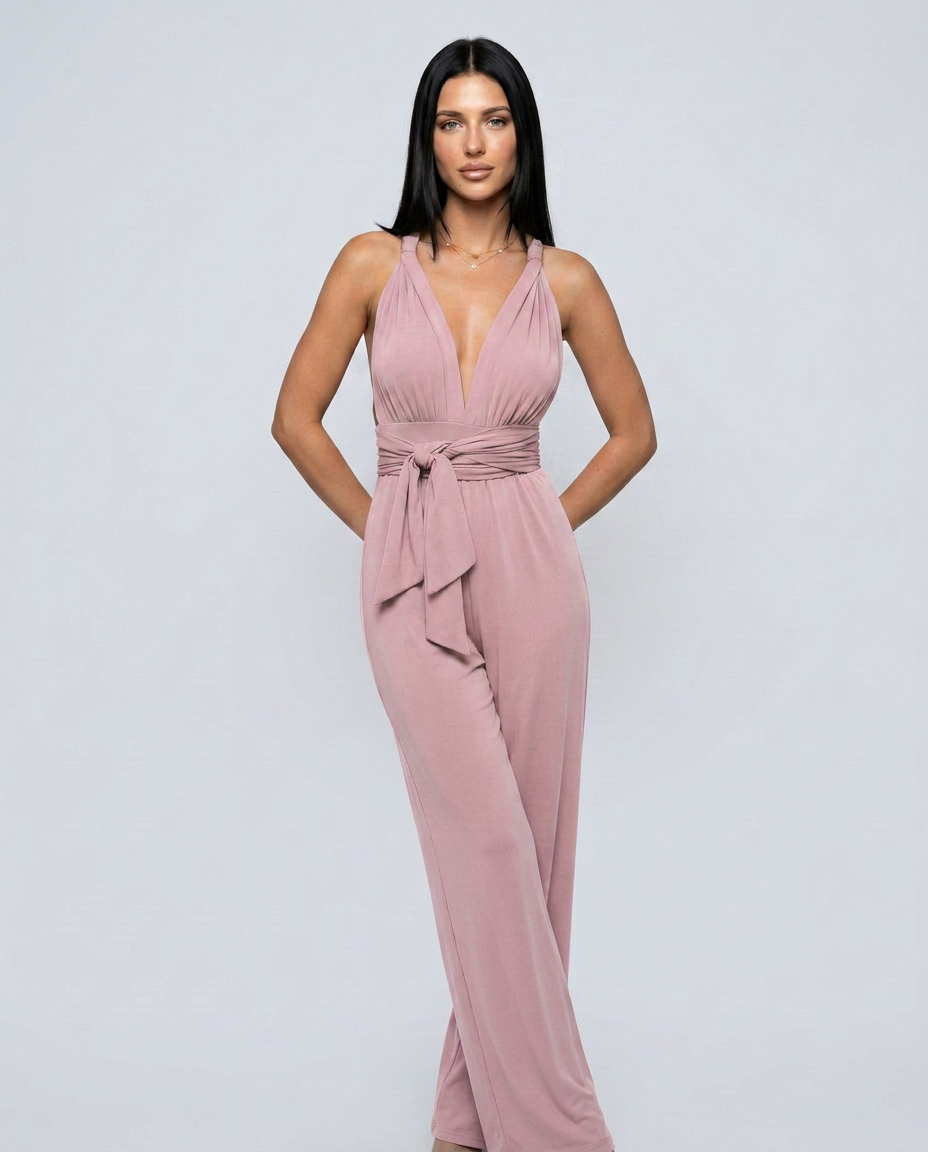 Paula | Széles szárú overall keresztpántos hátrésszel