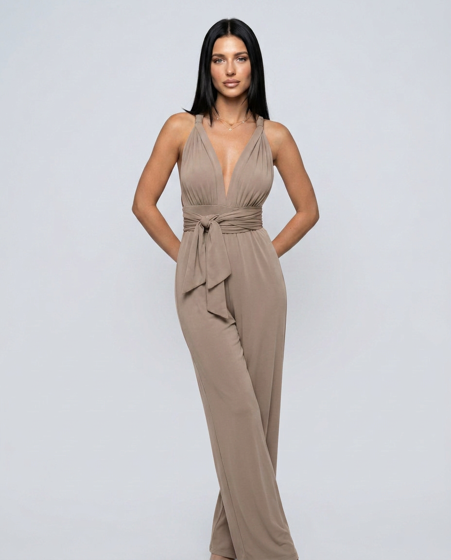 Paula | Széles szárú overall keresztpántos hátrésszel