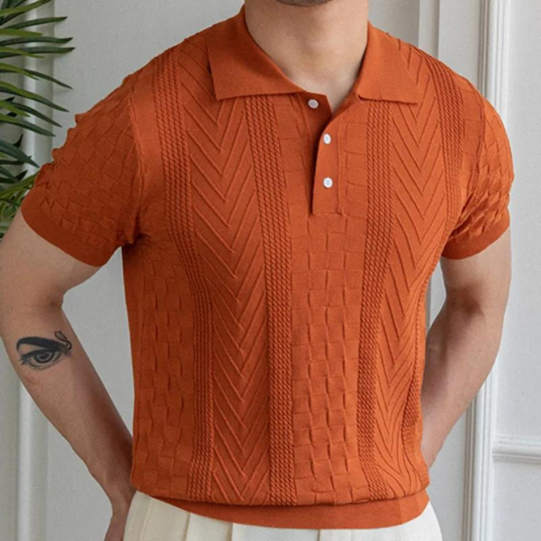 Polo - Texturált Jacquard Keverék