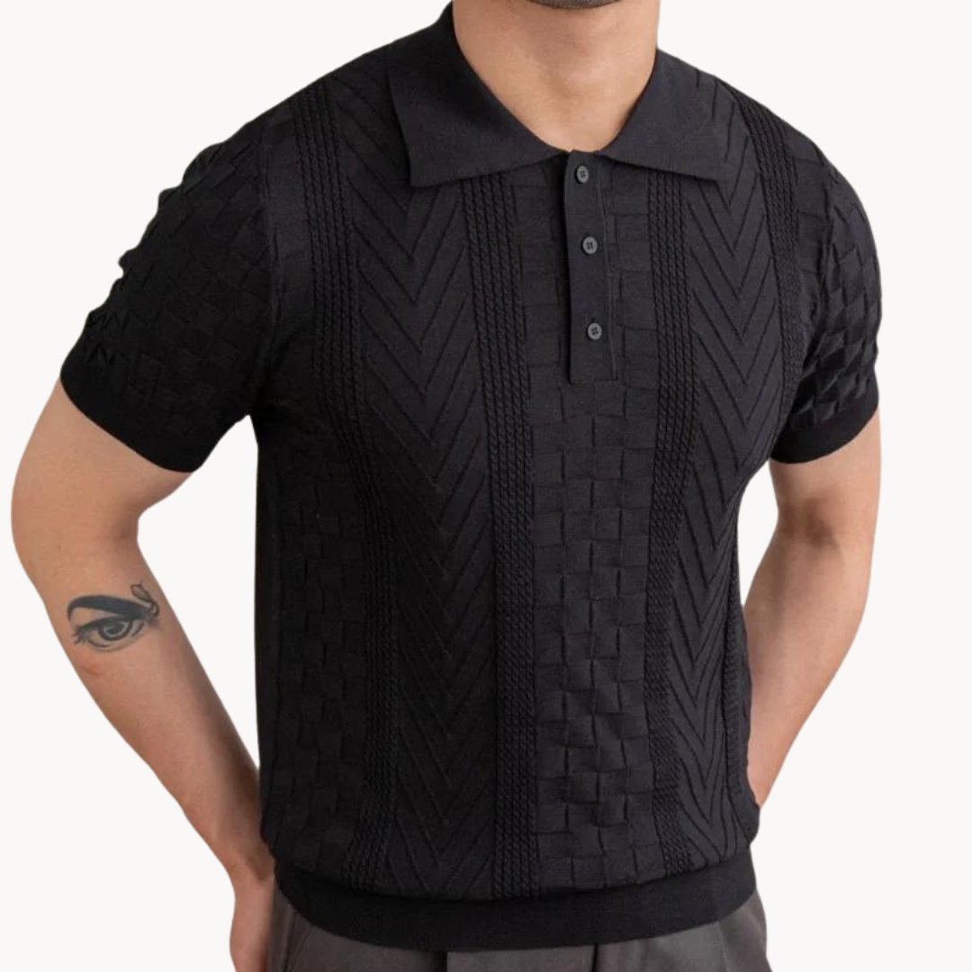 Polo - Texturált Jacquard Keverék