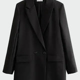 Oversized Kabát Modern Vonallal