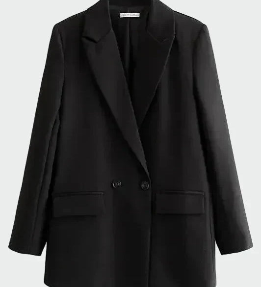 Oversized Kabát Modern Vonallal