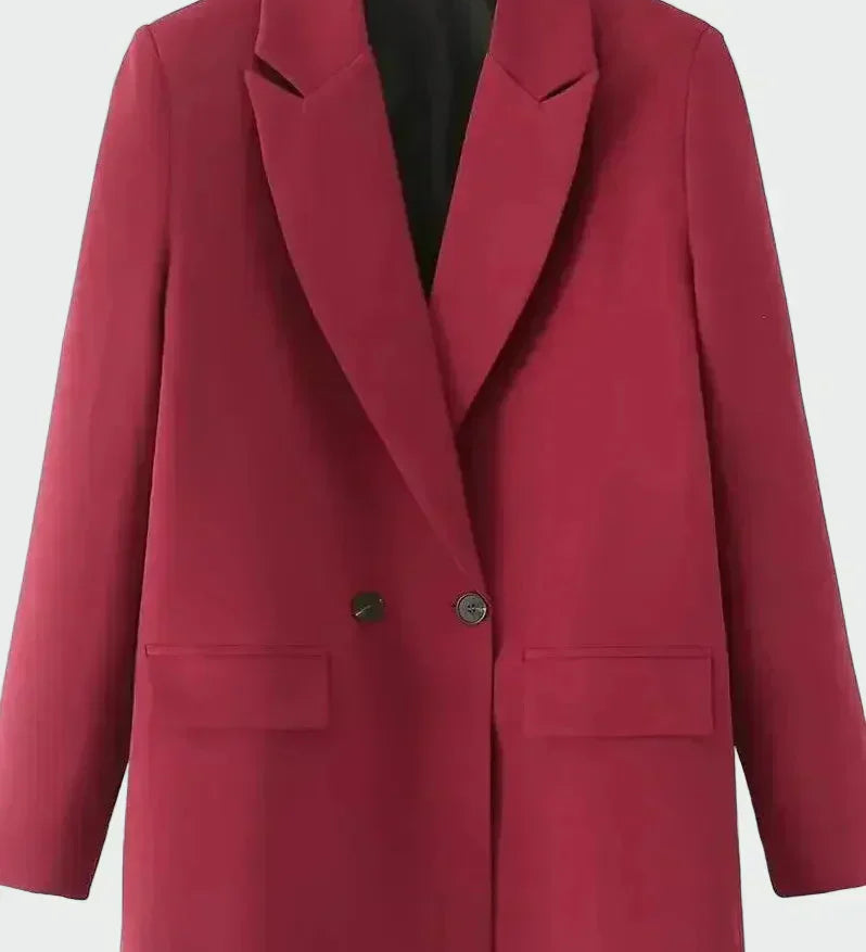 Oversized Kabát Modern Vonallal