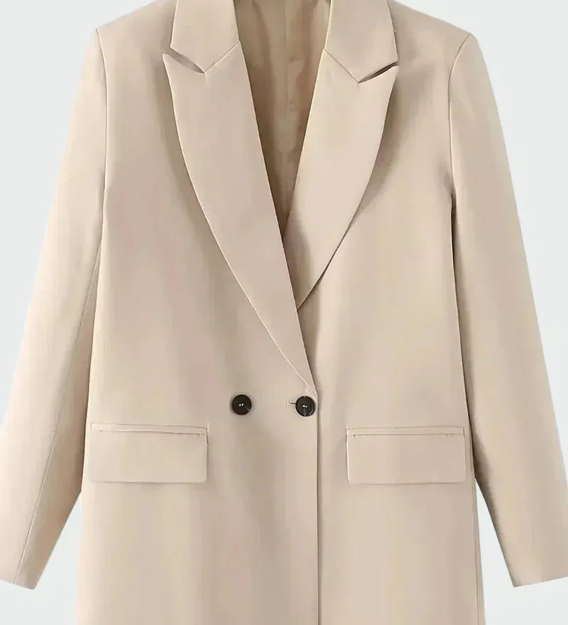 Oversized Kabát Modern Vonallal
