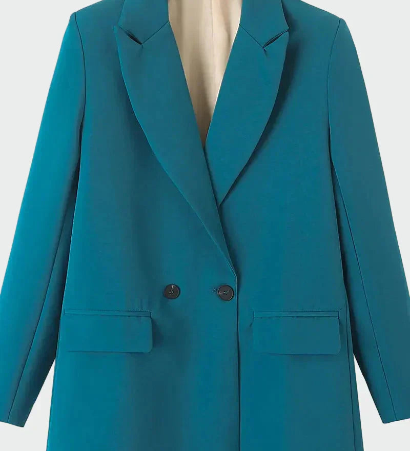Oversized Kabát Modern Vonallal