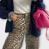 Chandra - Vintage leopárdmintás farmernadrág