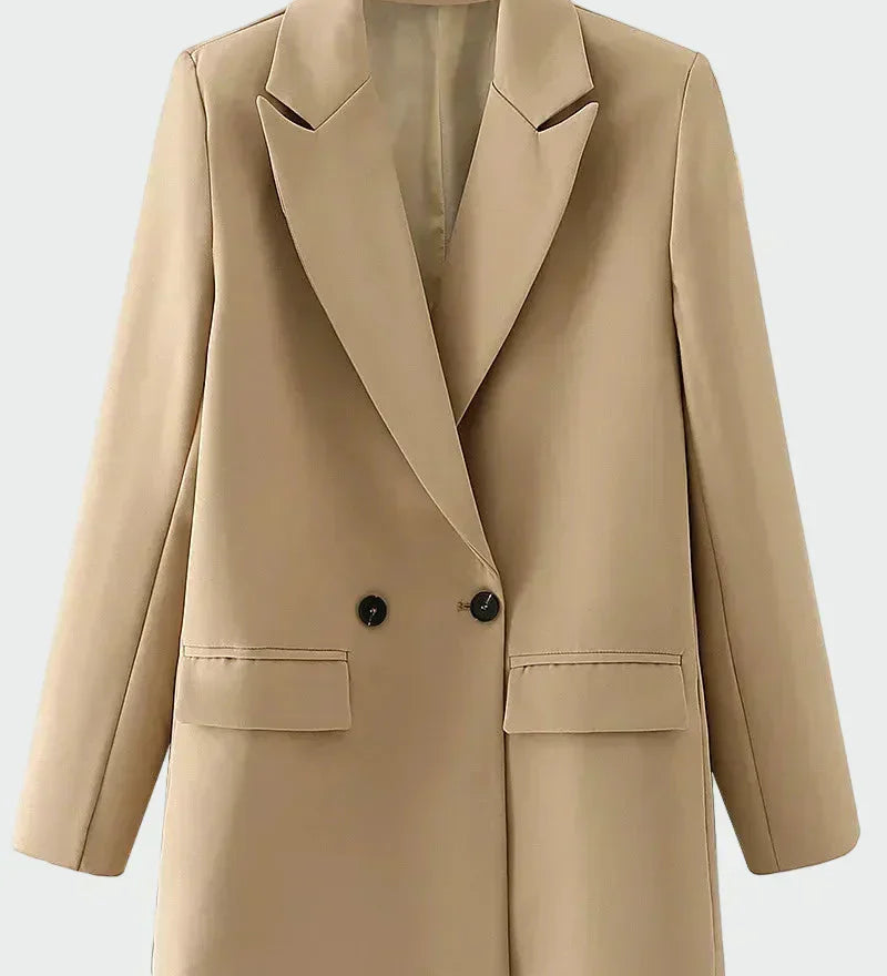 Oversized Kabát Modern Vonallal