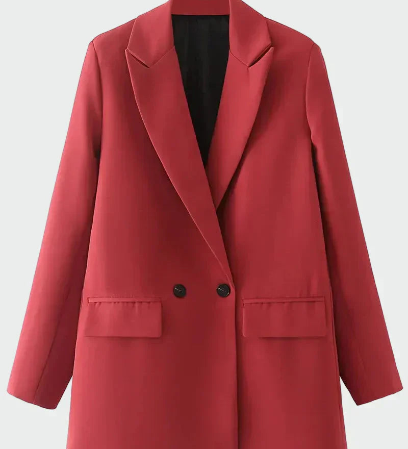 Oversized Kabát Modern Vonallal