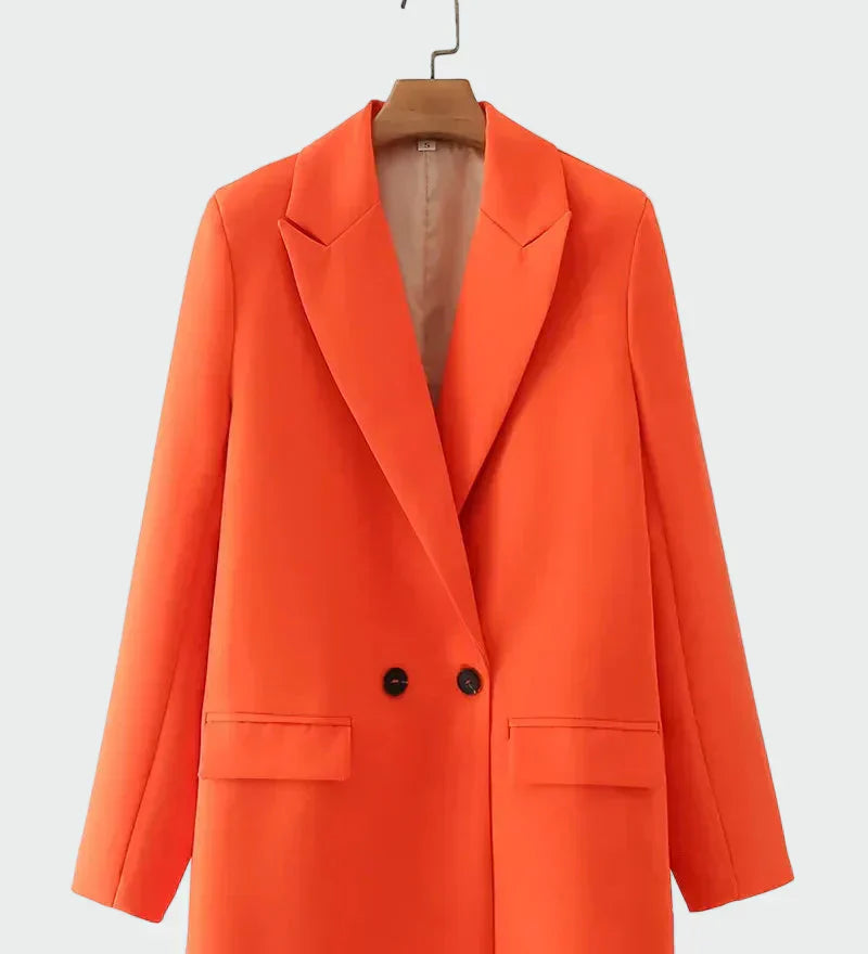 Oversized Kabát Modern Vonallal