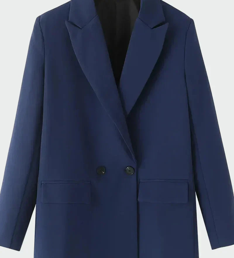 Oversized Kabát Modern Vonallal