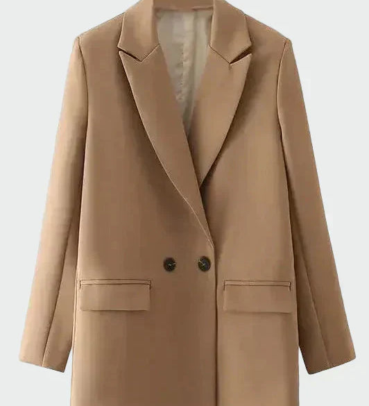 Oversized Kabát Modern Vonallal
