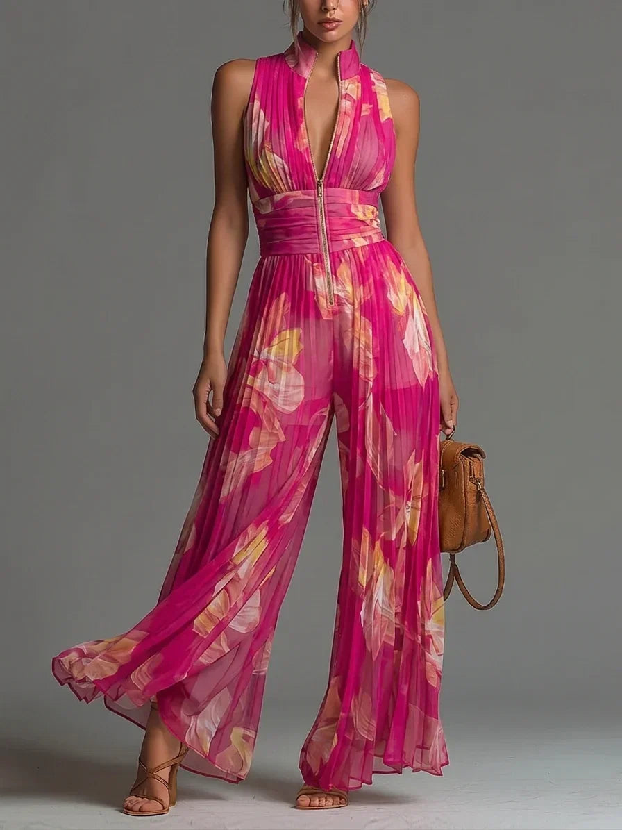 Leontína | Elegáns pliszírozott overall