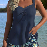 Serafina - Csíkos Tankini Bikinialsóval Két Részben