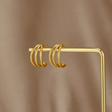 Anaya troj rétegű arany fülbevaló