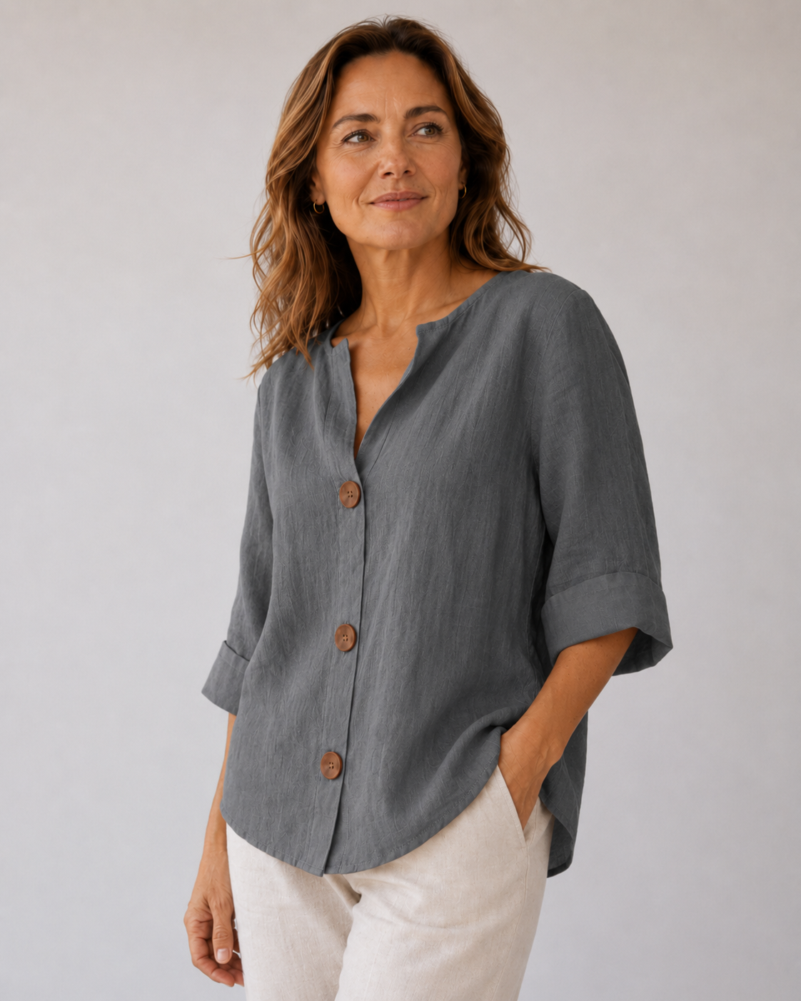 Barbora | Laza blúz gombokkal