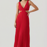 Karina | Elegáns pliszírozott maxi ruha