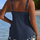 Serafina - Csíkos Tankini Bikinialsóval Két Részben