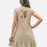 Pravoslava | Szabad mini ruha fodros szegéllyel