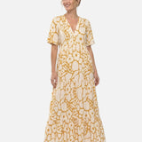 Henrieta | Virágmintás réteges maxi ruha