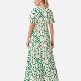 Henrieta | Virágmintás réteges maxi ruha