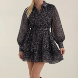 Adelína | Leopárdmintás mini ruha