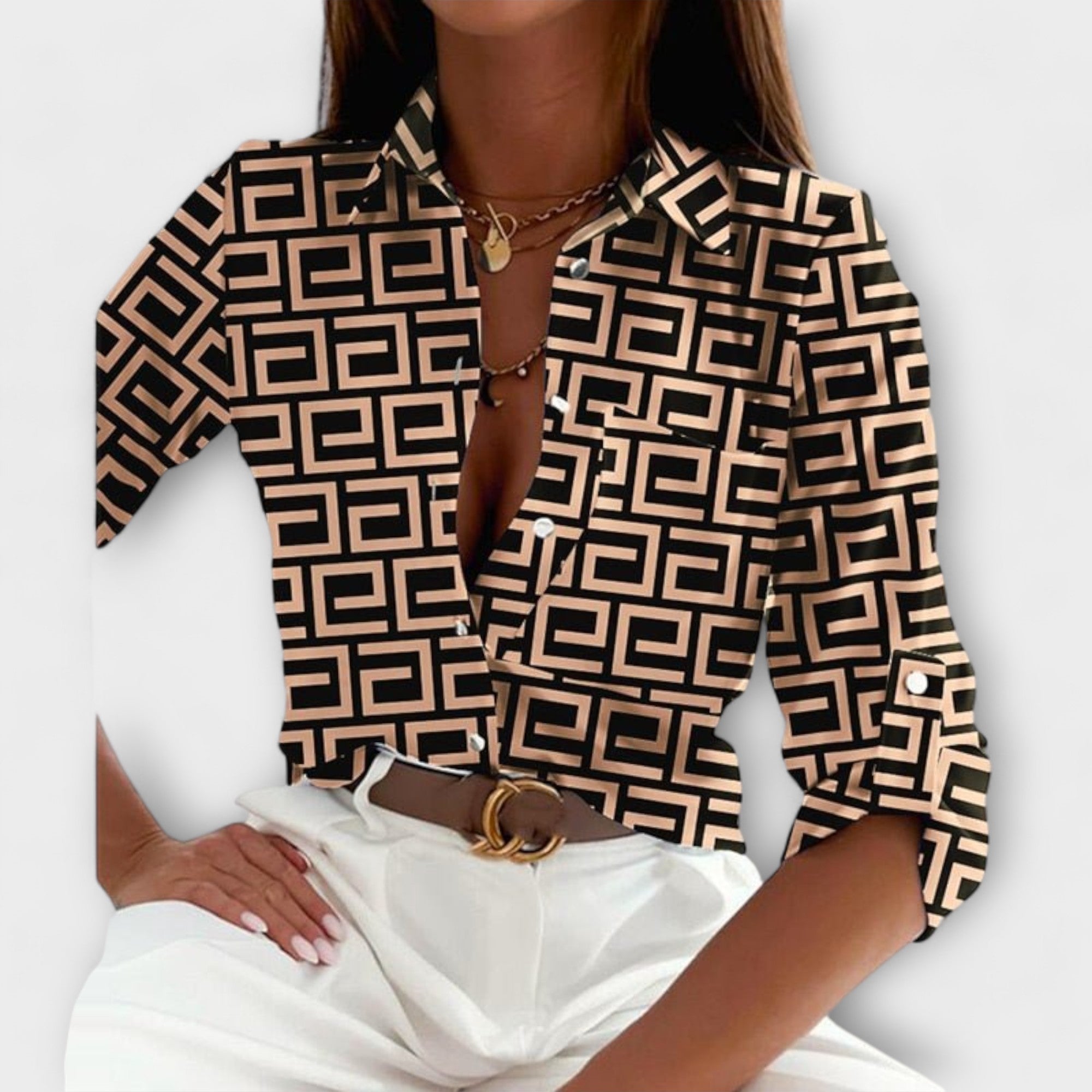 Romina - Klasszikus galléros blúz